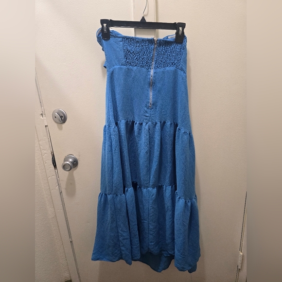​Princess Polly Blue Strapless Tiered Maxi Dress - Picture 5 of 12